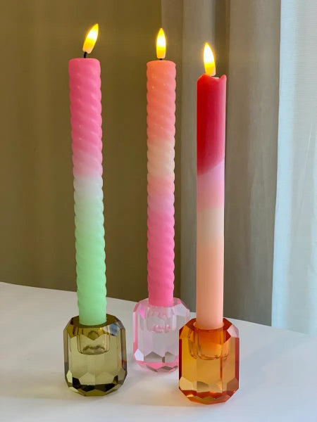 Glazen Kandelaar Crystal Orange