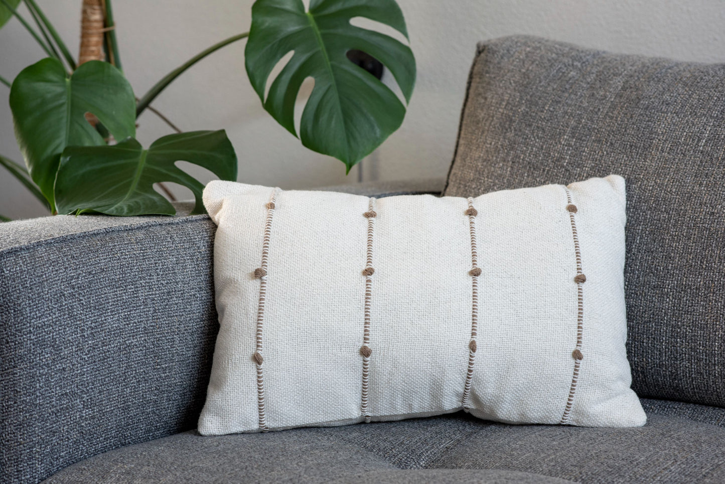 Kussenhoes 30x50 Nook Nuance bruin van 100% Organisch Katoen.