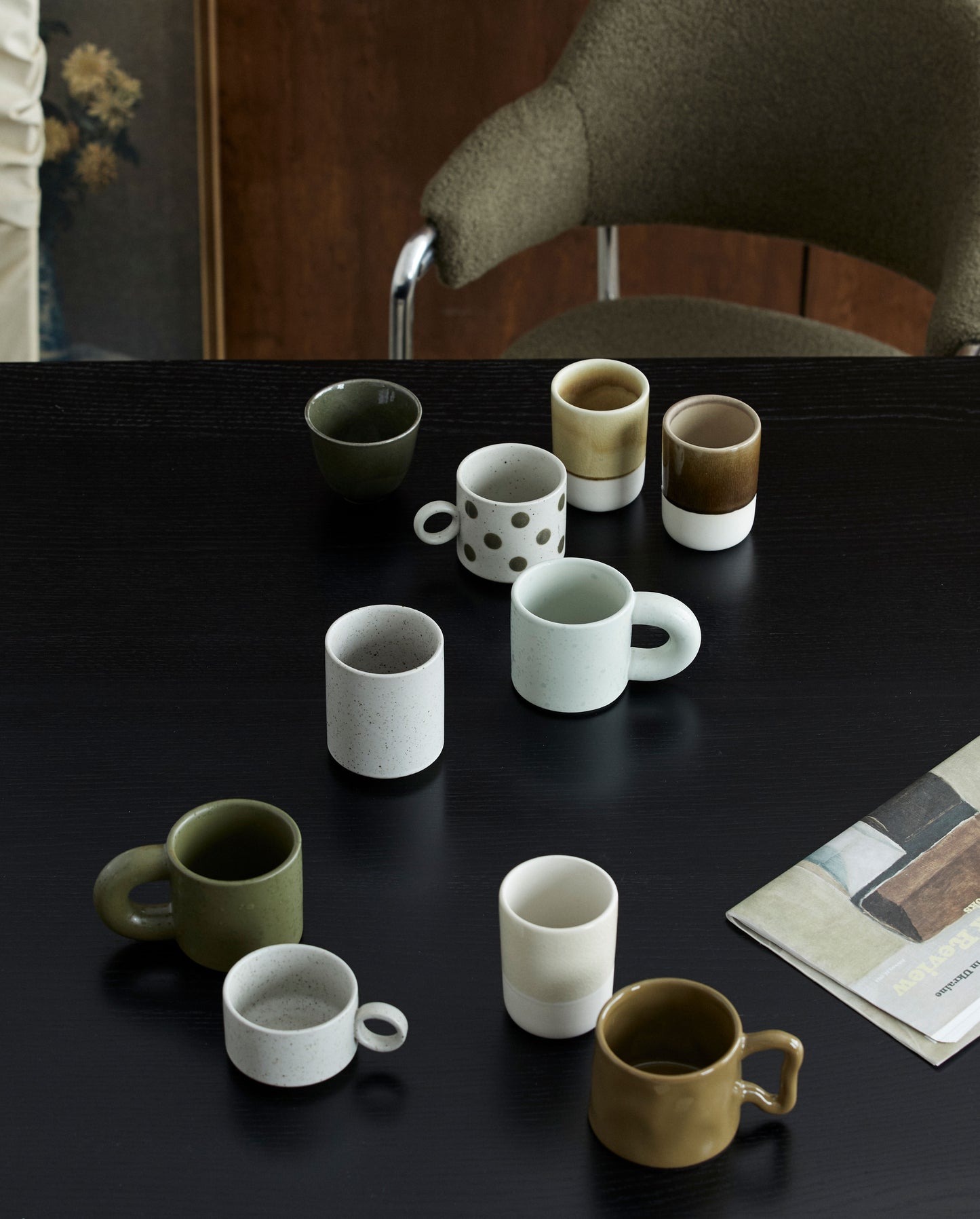 Scandinavisch servies - JOSE Keramische Beker rood van Nordal – Uniek Design met Semi-Matte Glazuur