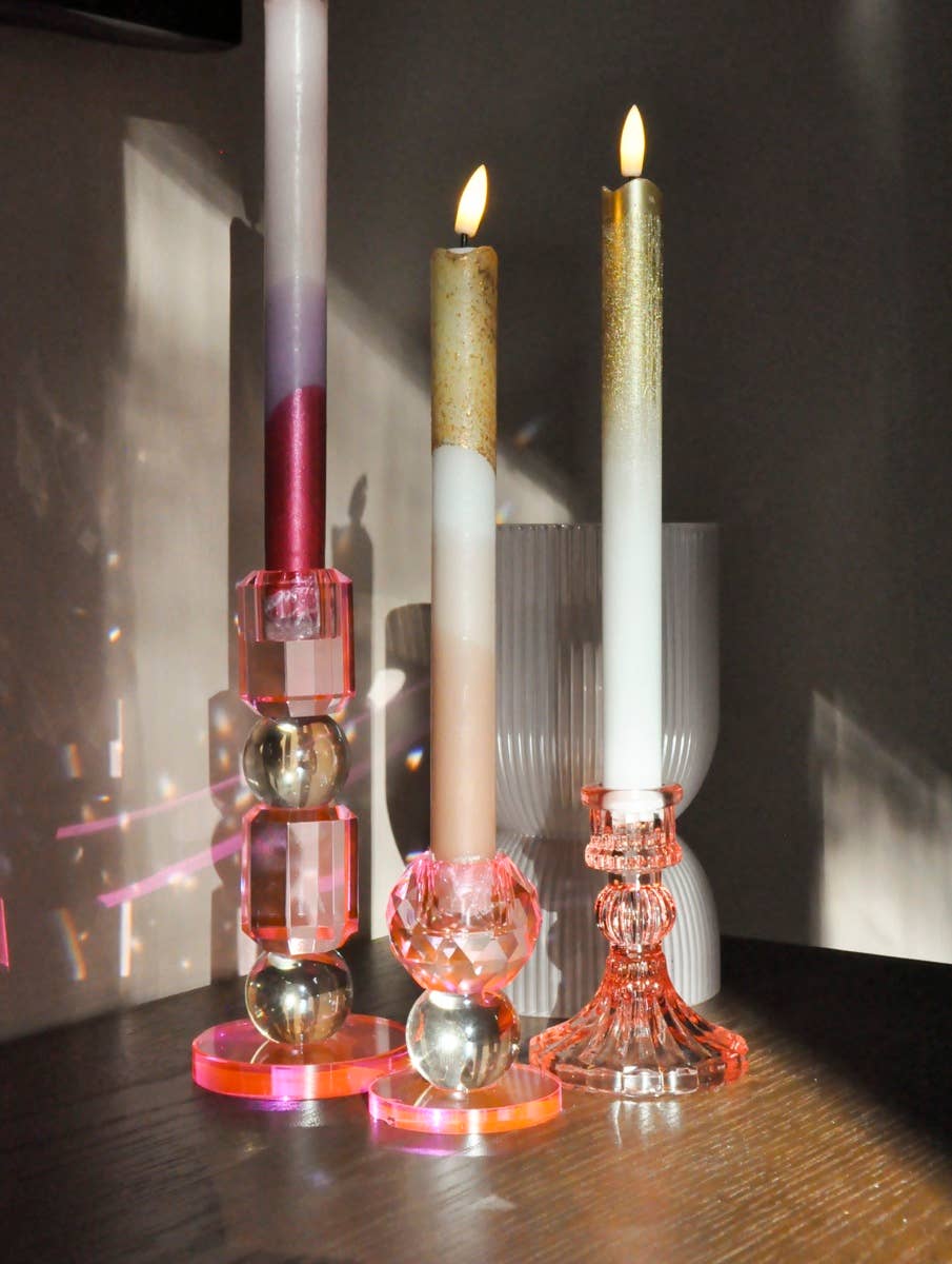 Glazen kandelaar Blush Glow Roze - Nook. concept